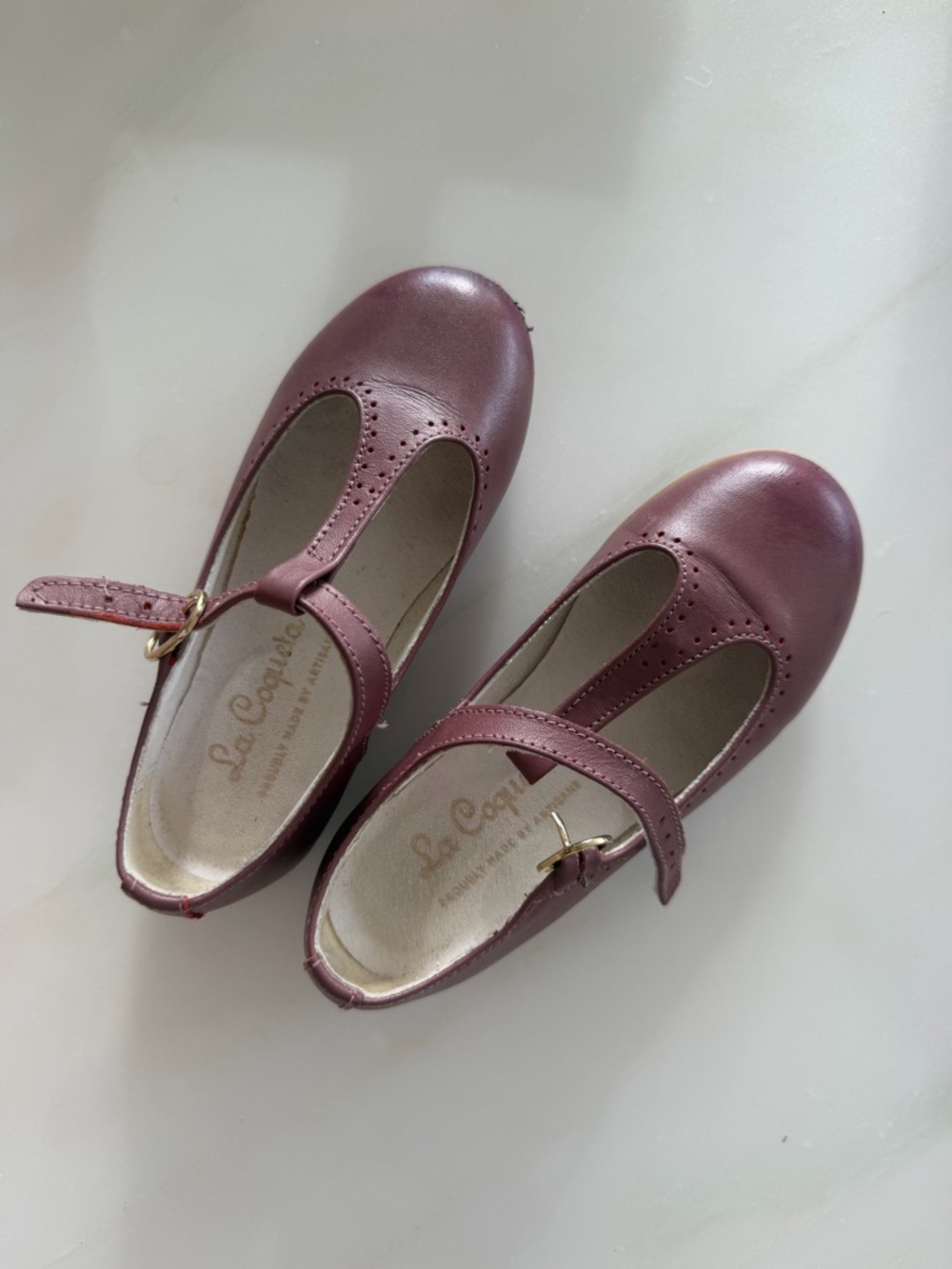 La Coqueta EU25 Kids' Burgundy Mary Jane Shoes (look for front photos)